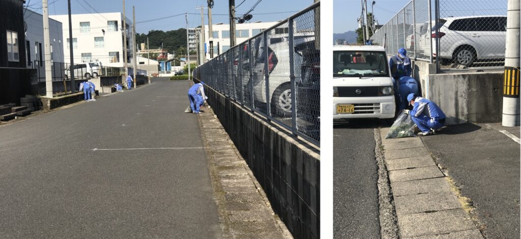 鹿児島市東開町組合団地内清掃作業